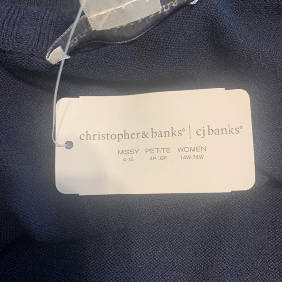 Christopher & Banks Navy Blue Embroidered Sweater - Picture 10 of 10